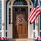 Handcrafted Patriotic Wreath for Front Door - 4th of July Wreath with Silk Poppies